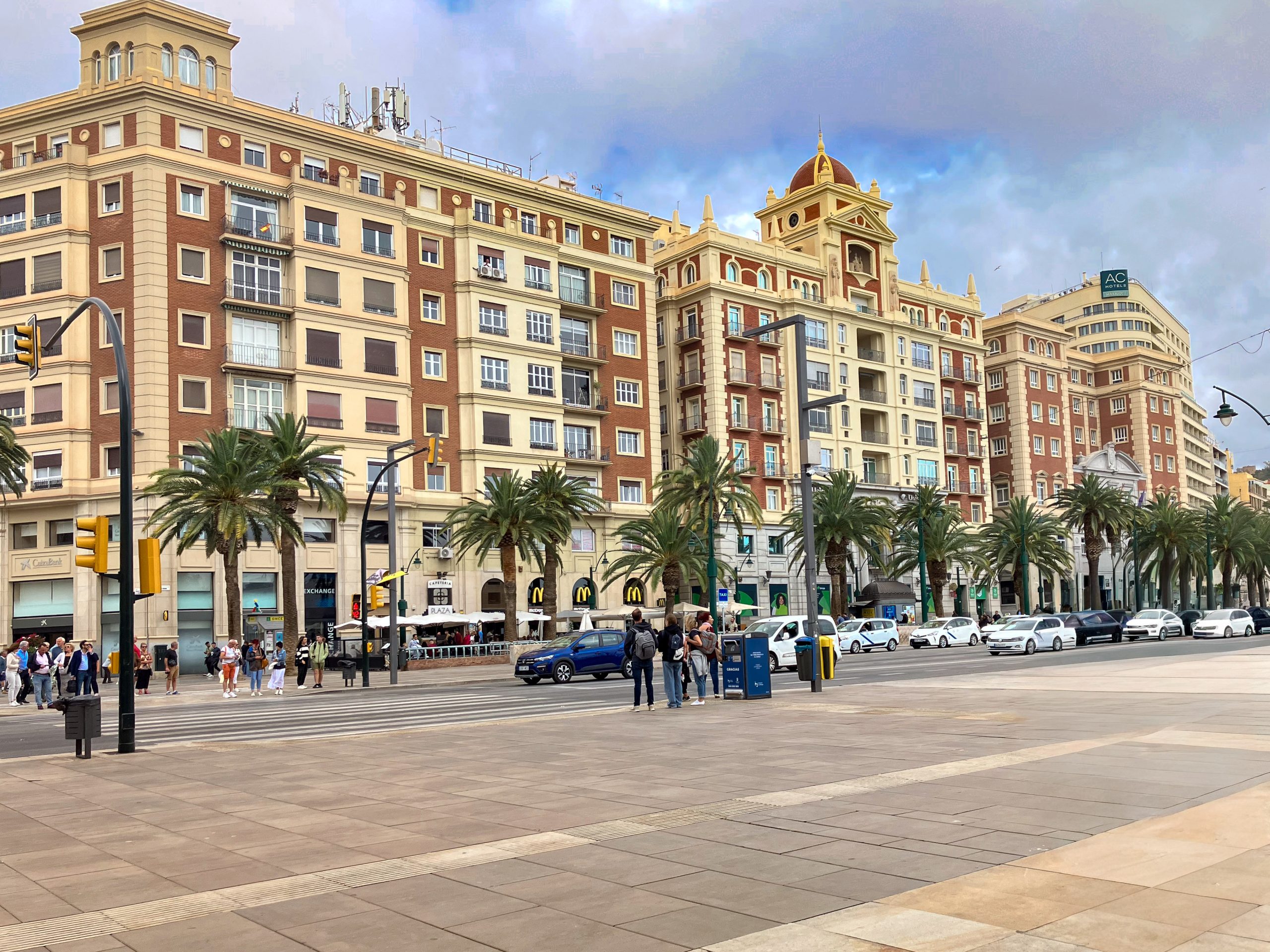 Edificios neoclásicos en la Alameda Principal, en el centro de Málaga