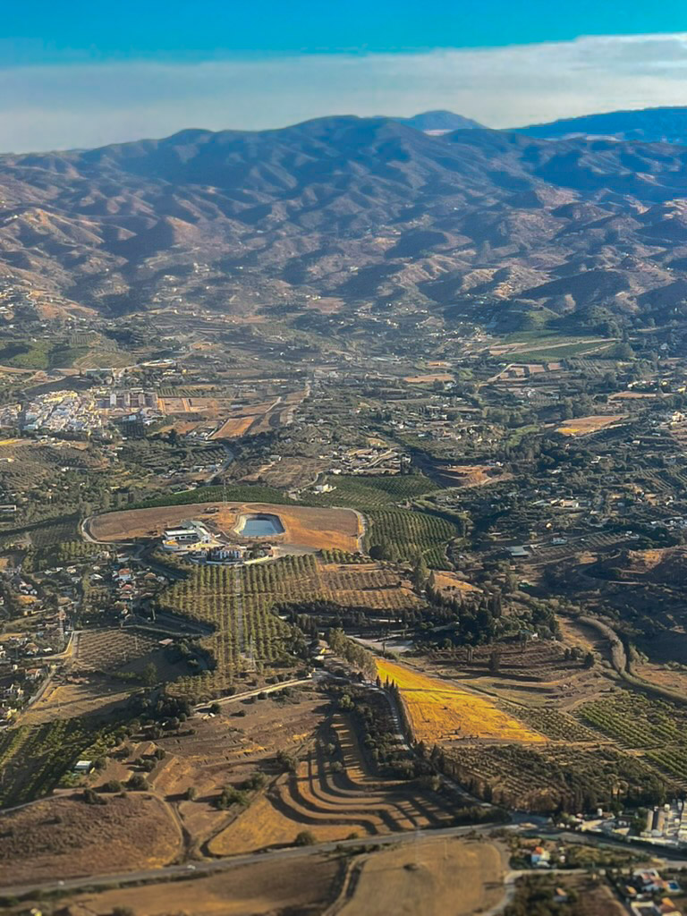 Vista aérea del Parque Natural de los Montes de Málaga