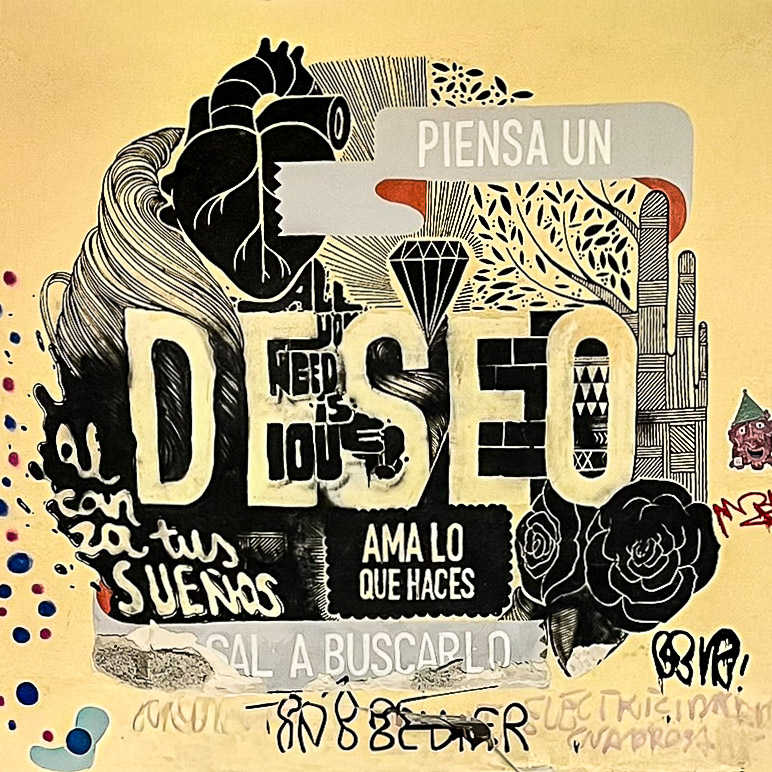“Deseo” mural by the Madrid collective BOA MISTURA  in Málaga’s Soho neighbourhood