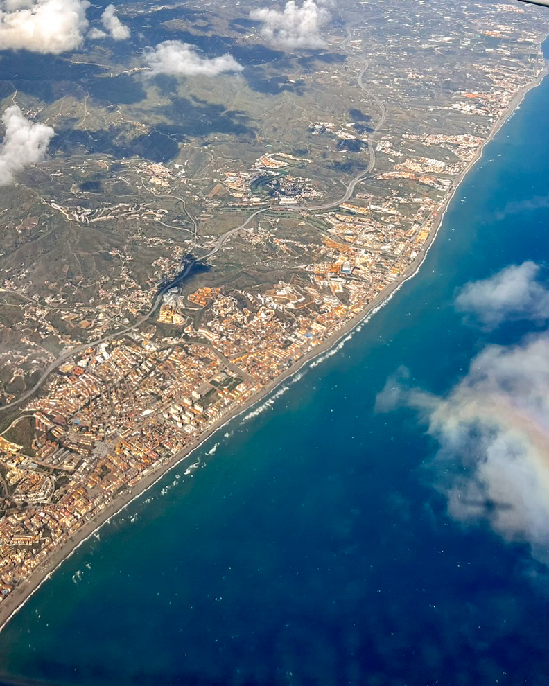Vista aérea de Málaga en la Costa del Sol