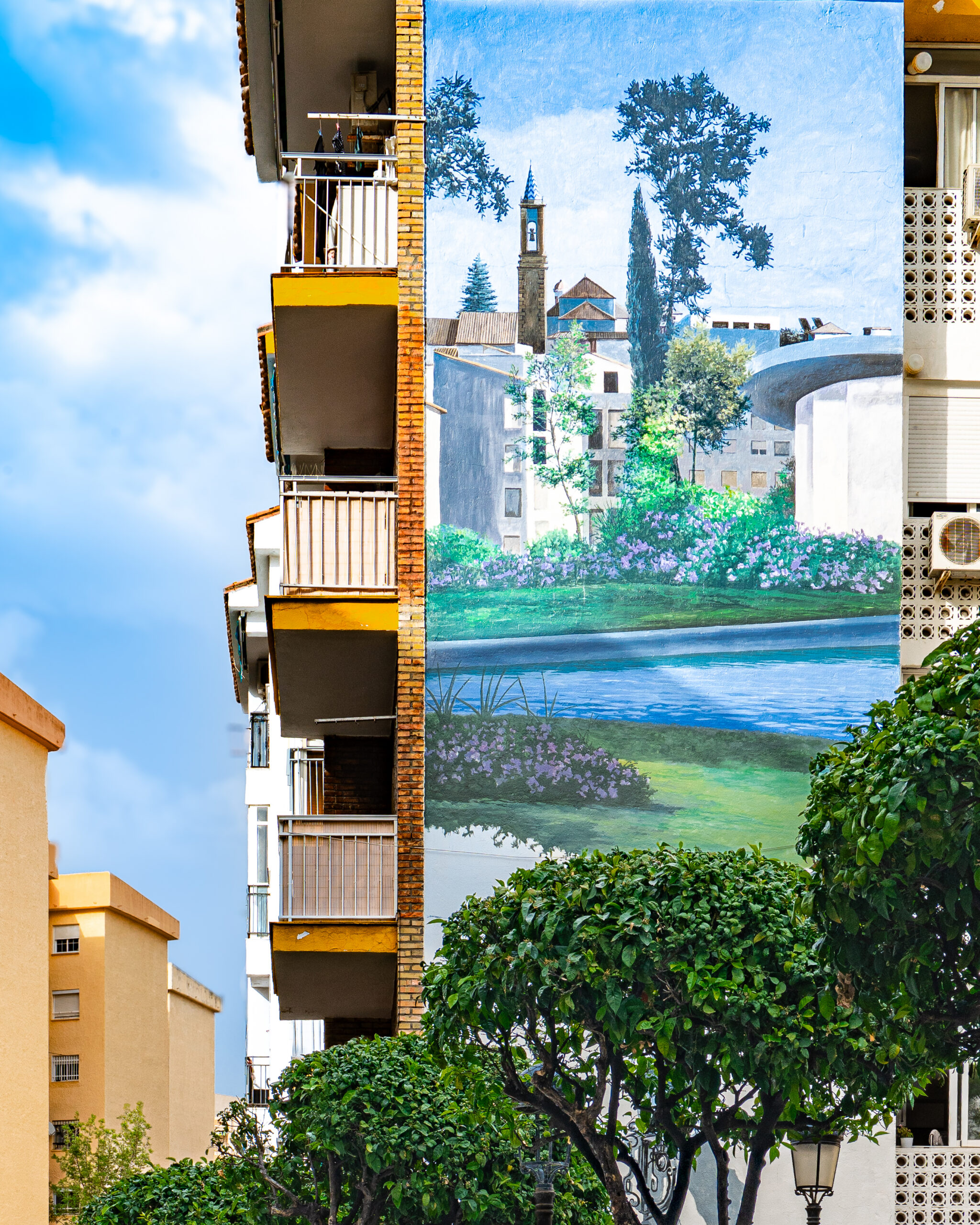 Untitled mural by José Fernández Ríos on the Plaza Ntra. Sra. de los Remedios, Painted for the Estepona 2024 mural competition