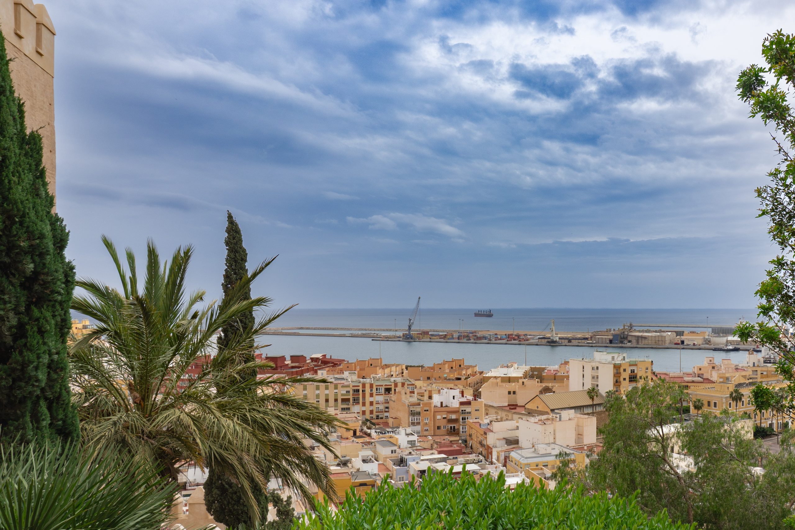 View of the Port of Almería from the Alcazaba