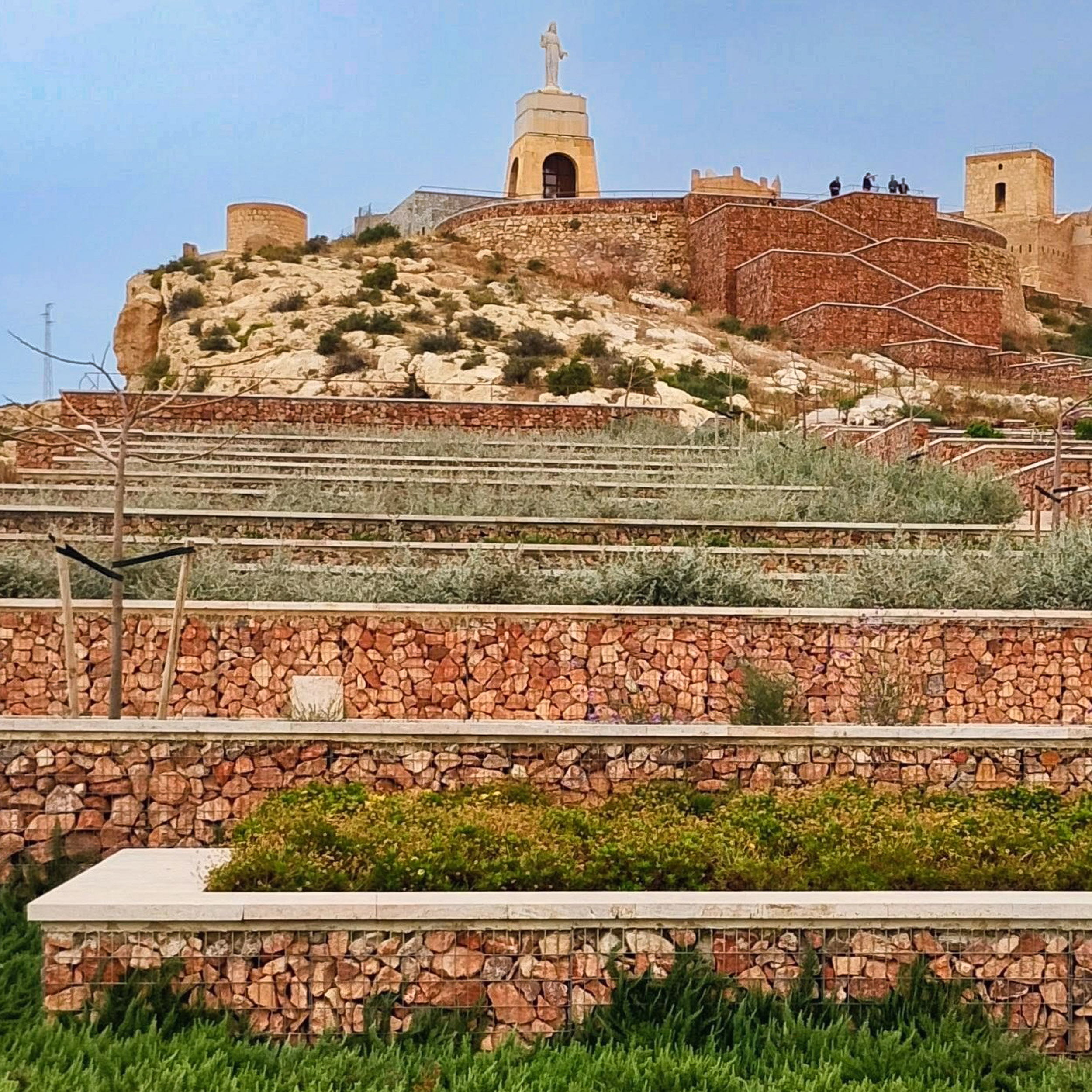 Muralla del Cerro de San Cristobal next to the Alcazaba in Almería