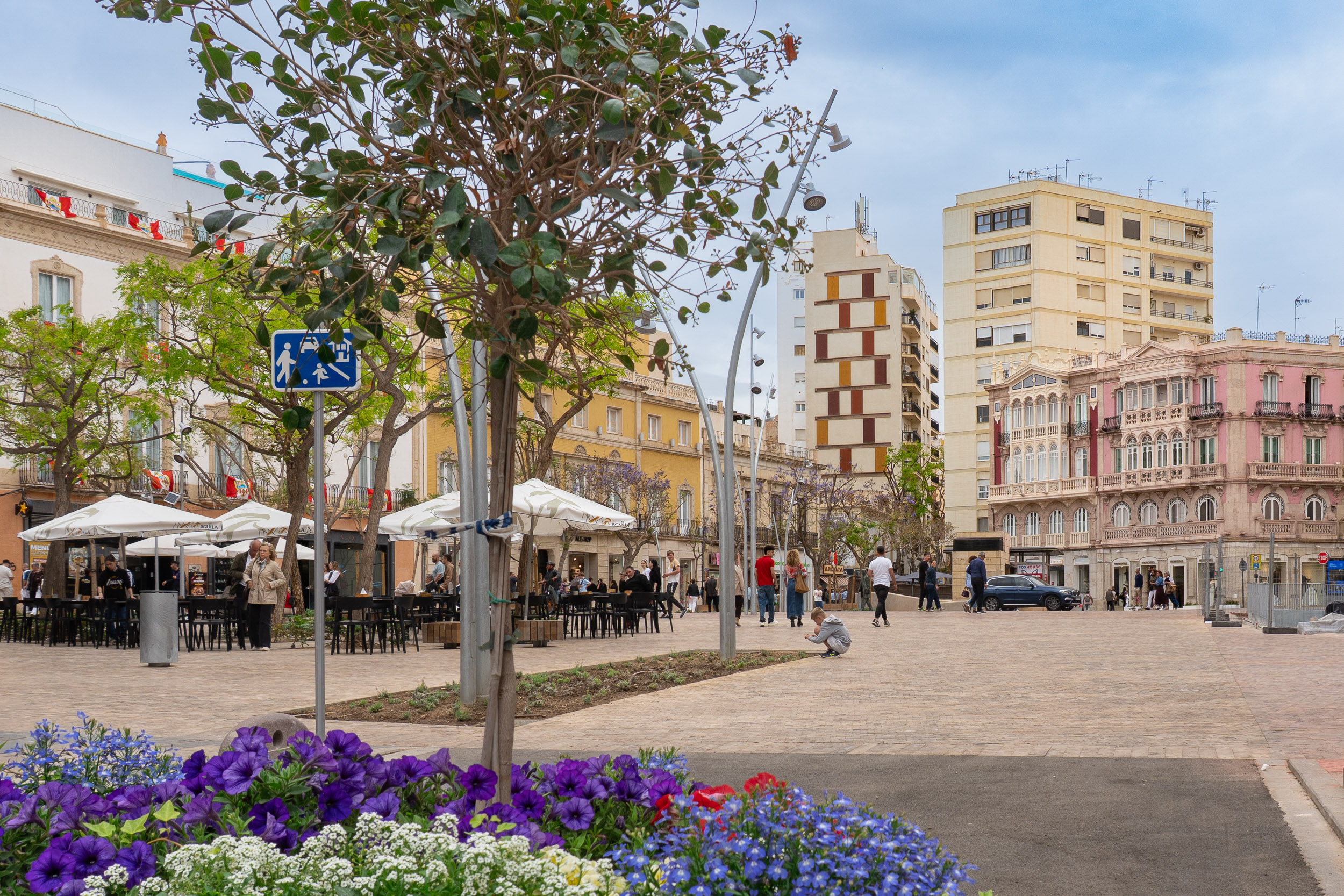 Pedestrian street Plaza de Purchena in Almería