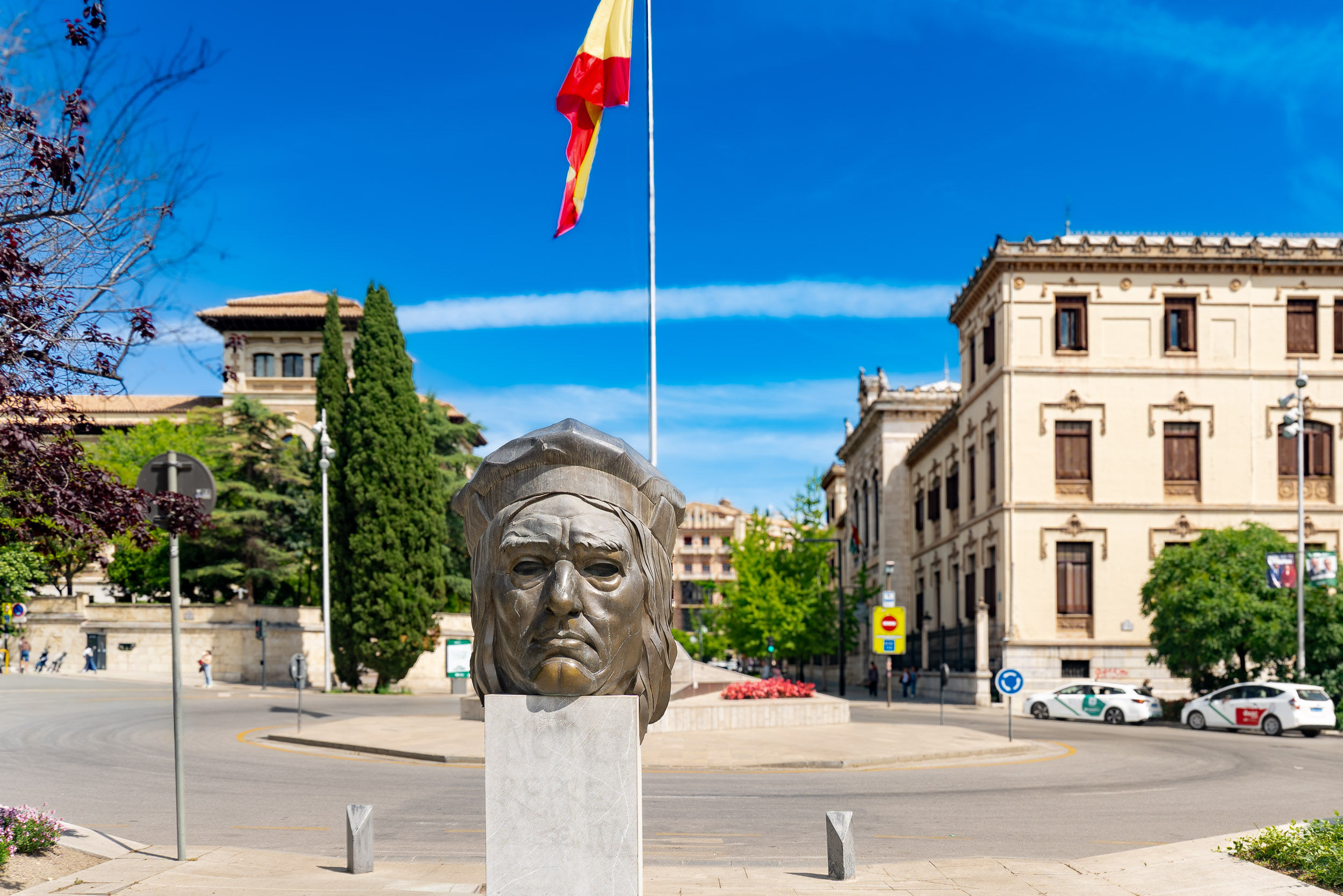 Denkmal des Gran Capitán Gonzalo Fernández de Córdoba, Held der Rückeroberung Granadas, von Miguel Moreno auf der Avenida de la Constitución