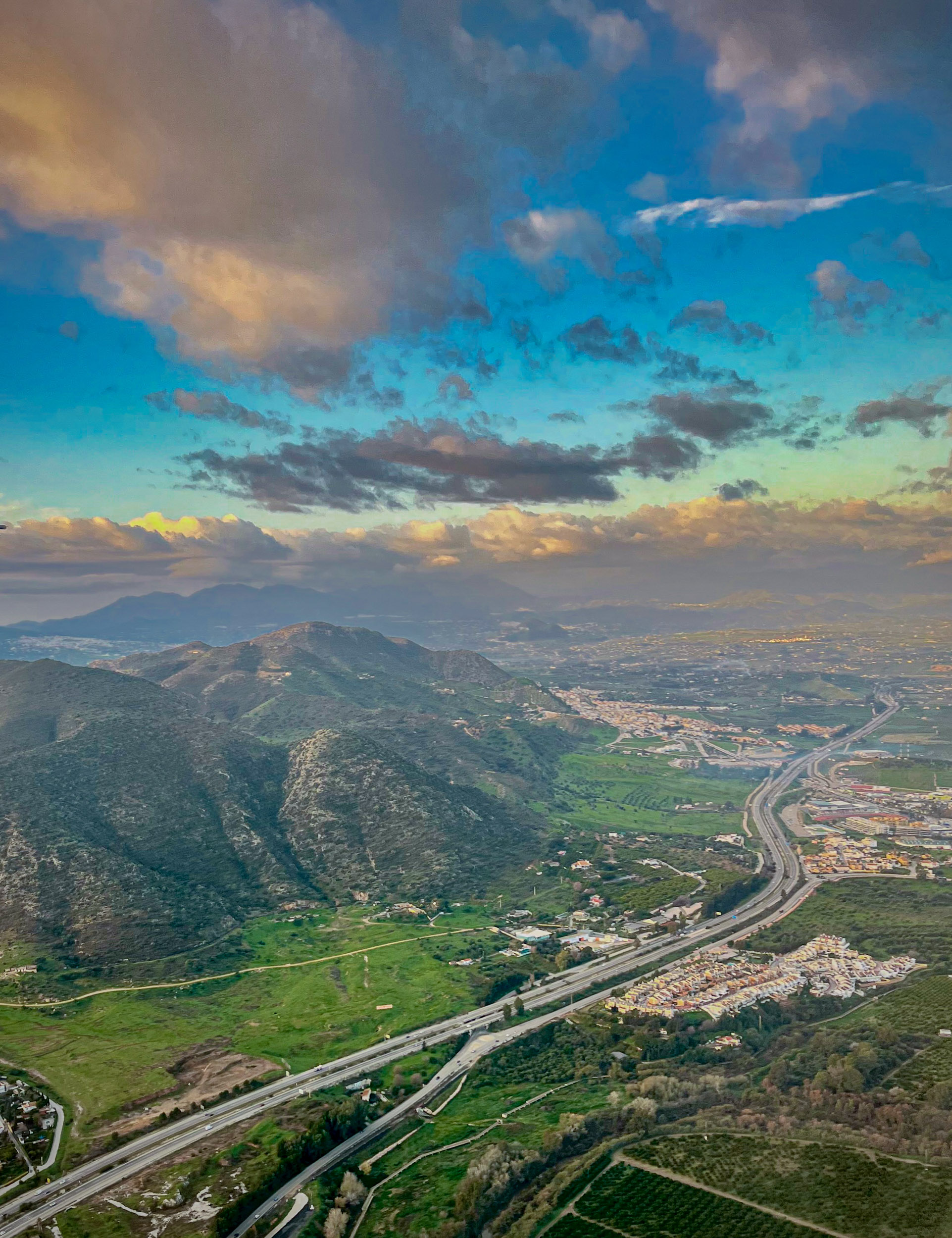Vista aérea del Parque Natural de los Montes de Málaga