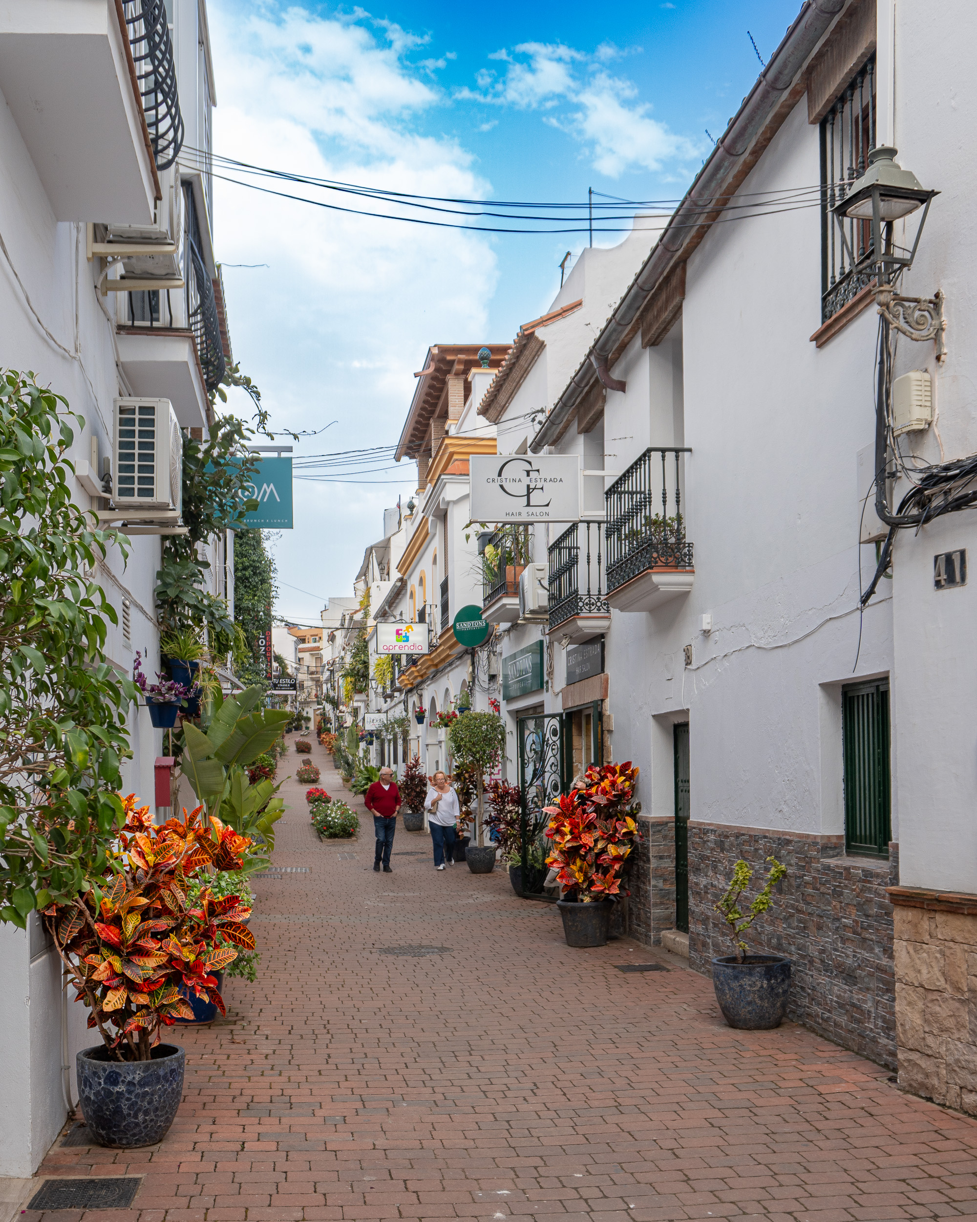 Calle San Antonio in Esteponas old town (casco antiguo)