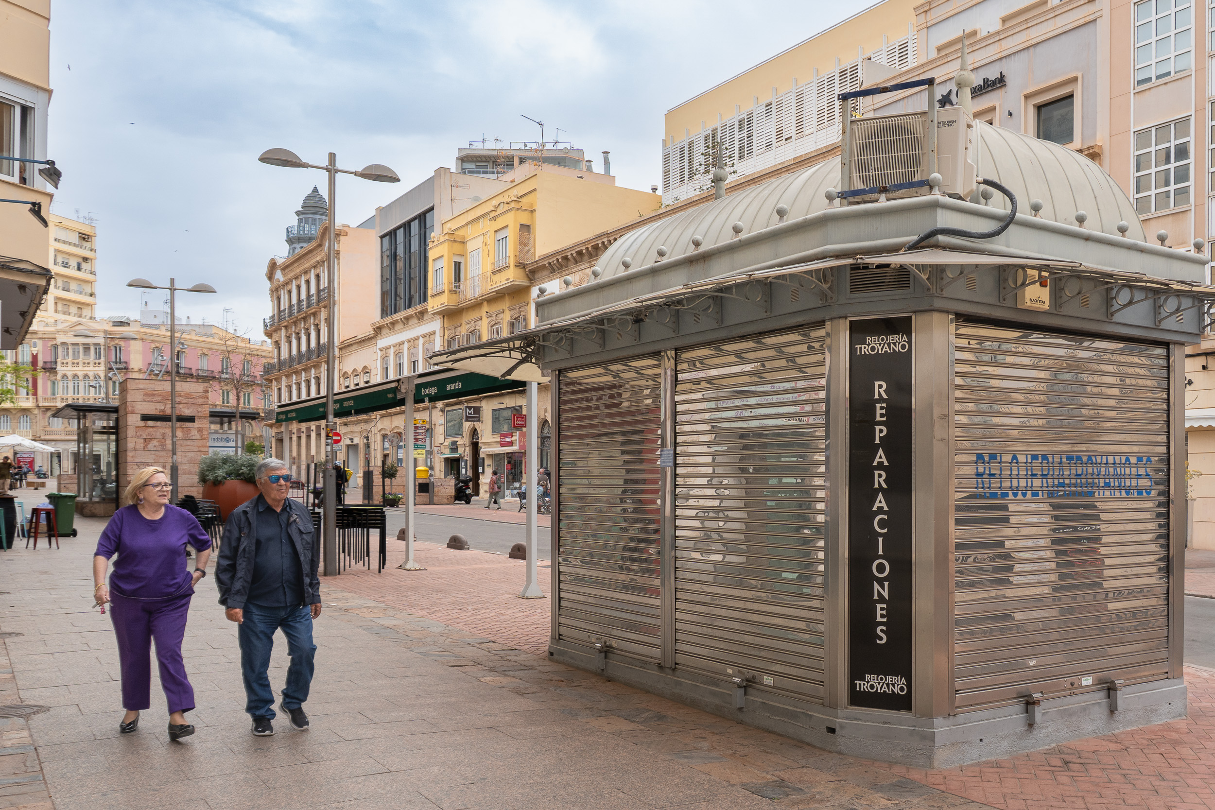 Relojería (watchmaking) Troyano on Rambla Obispo Orberá Street in the center of Almería