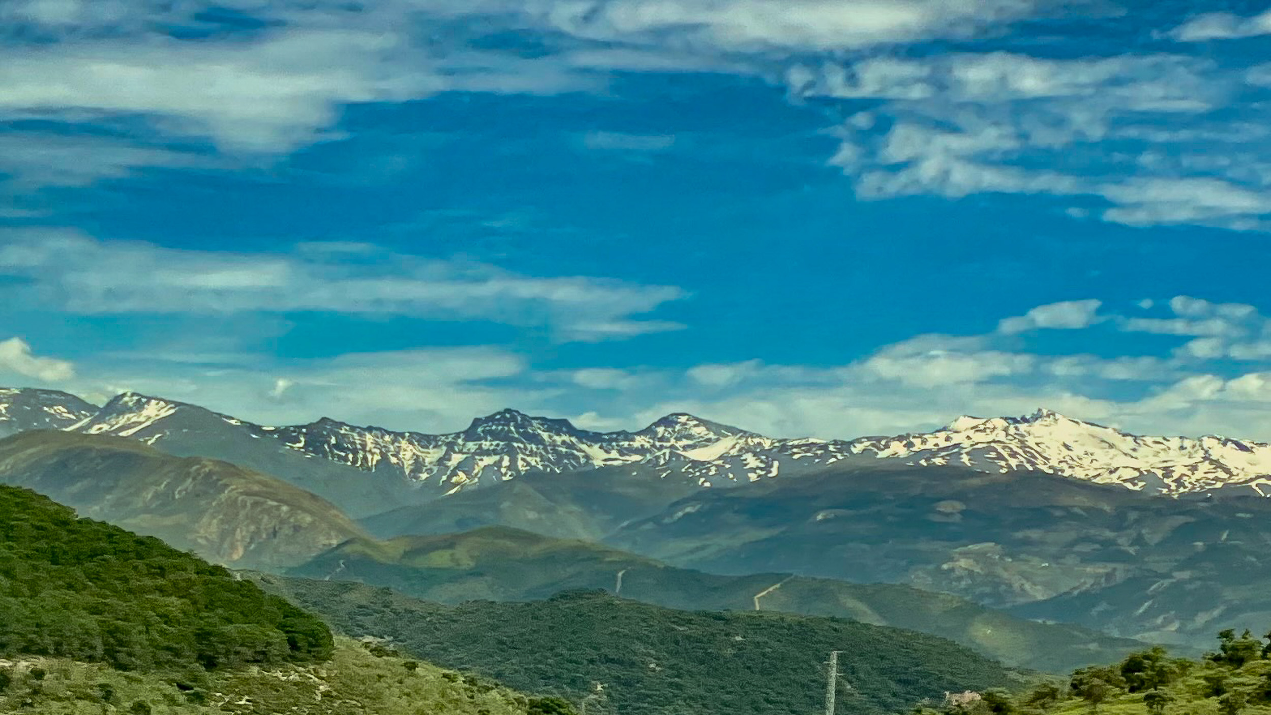 Sierra Nevada in the Granada province with Mulhacén and El Veleta in the background