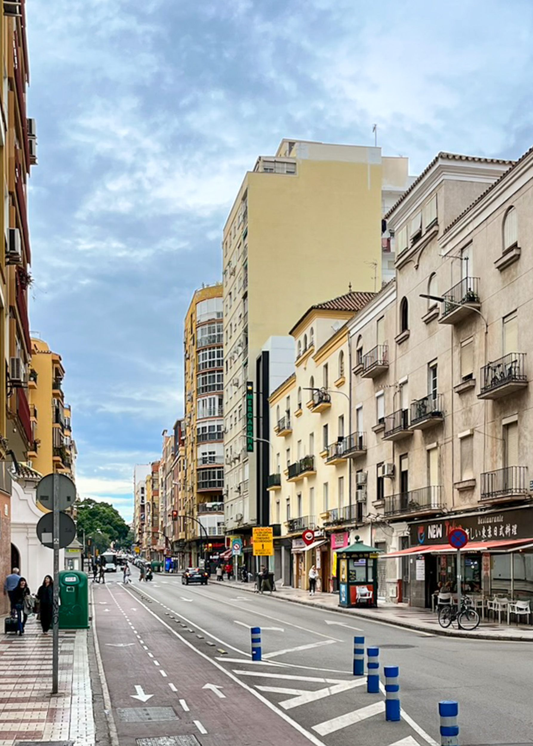 Calle Martínez Maldonado de Málaga, próxima al barrio de La Trinidad, situada en los distritos de Bailén-Miraflores y Cruz de Humilladero