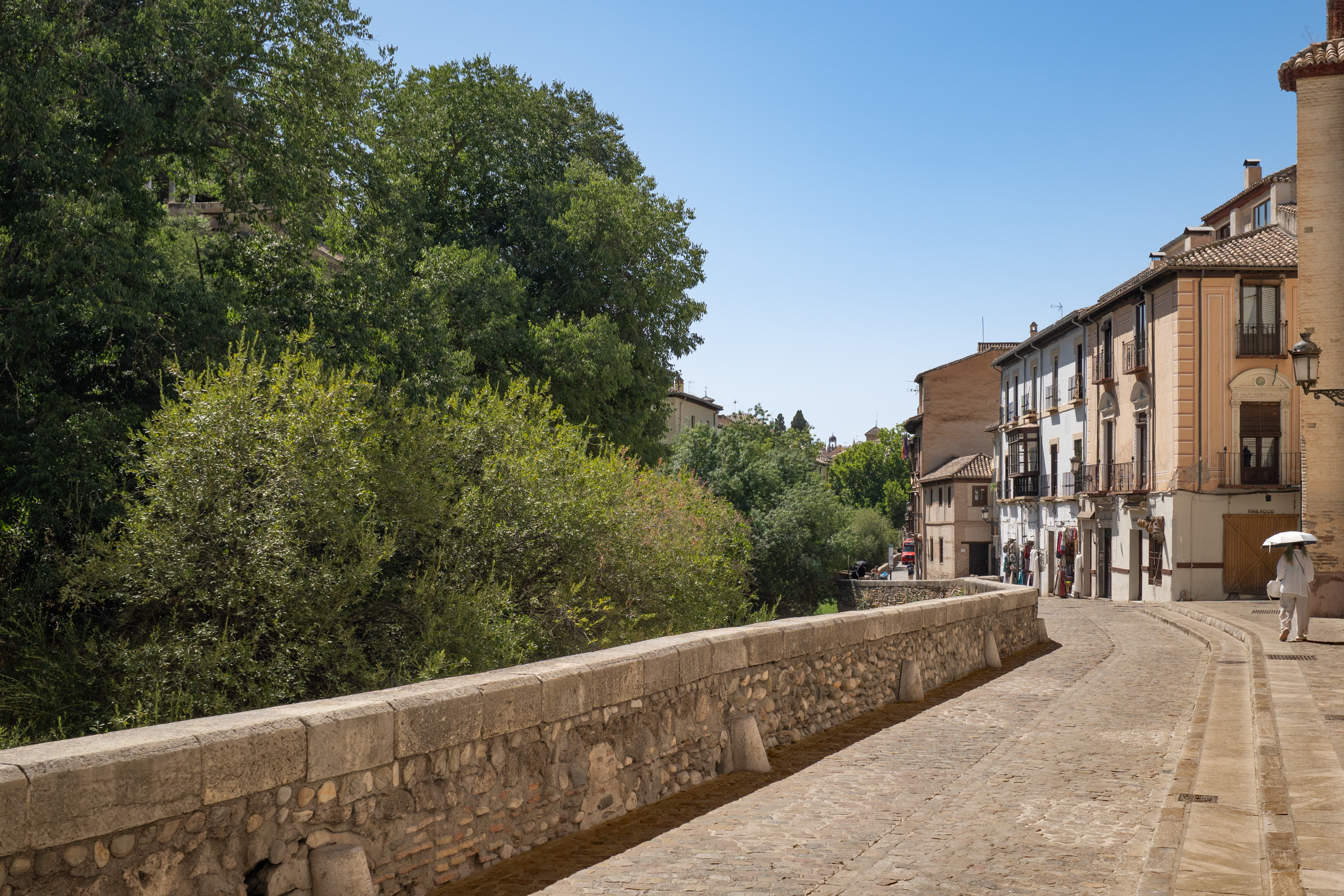La Carrera del Darro, in Granada's Albaicín neighbourhood, along the Darro River